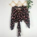 A.L.C. Carla Floral Silk Wrap Blouse Top E154