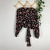 A.L.C. Carla Floral Silk Wrap Blouse Top E154