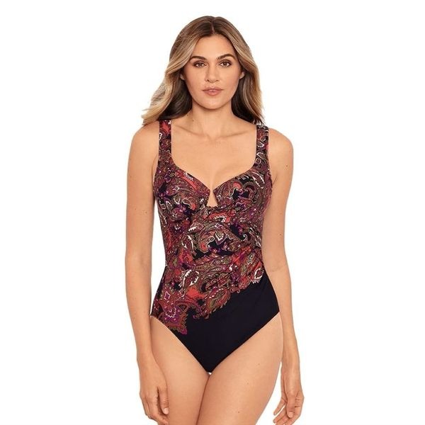 Miraclesuit NWT Women's Kashmir Enchant Underwire Bra One-Piece Swimsuit Size 10