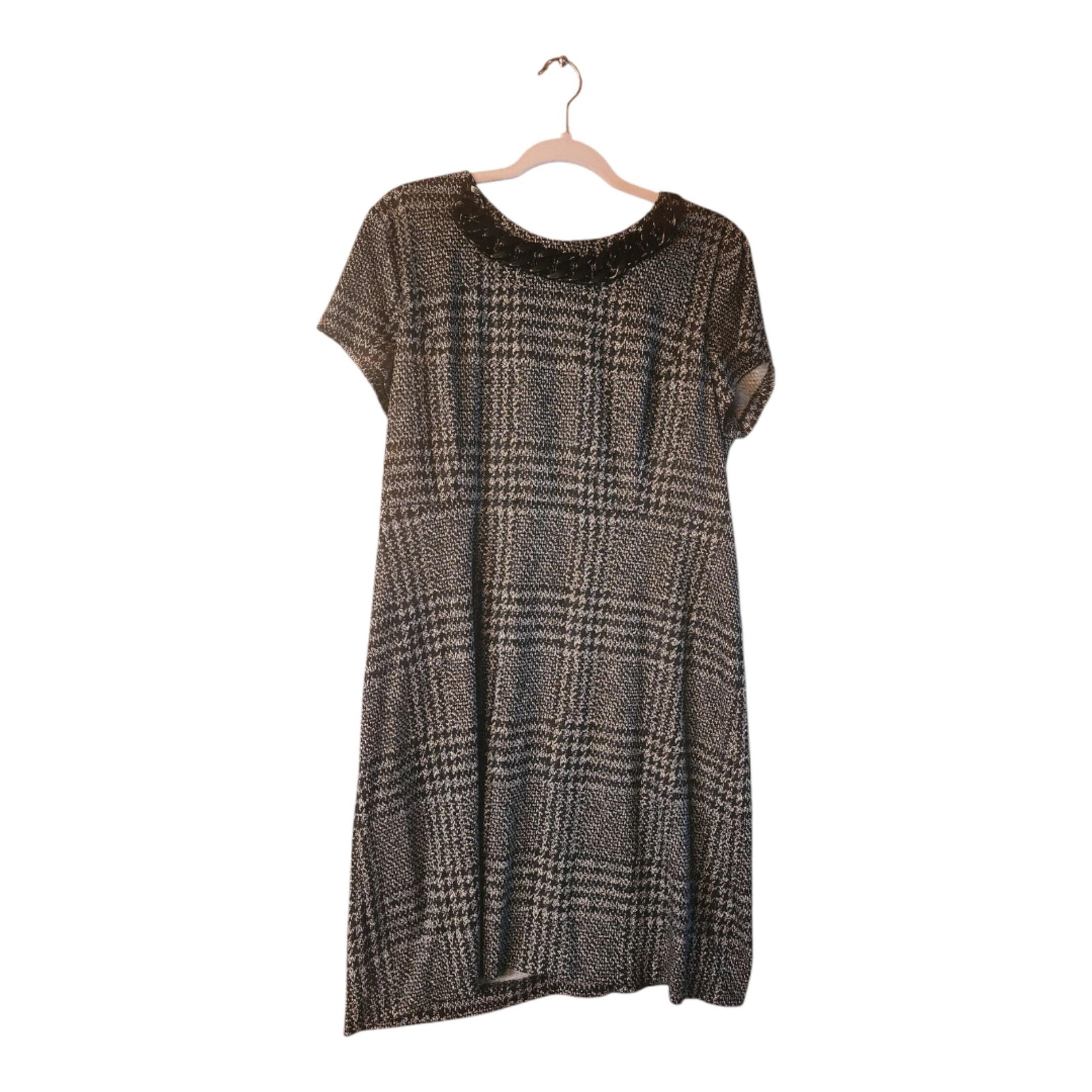 Karl Lagerfeld Paris Plaid Tweed Shift Dress (16)