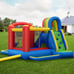 Lifezeal Inflatable Kid Bounce House Slide, Climbing Wall, Splash Water Park, Po