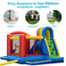 Lifezeal Inflatable Kid Bounce House Slide, Climbing Wall, Splash Water Park, Po