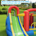 Lifezeal Inflatable Kid Bounce House Slide, Climbing Wall, Splash Water Park, Po