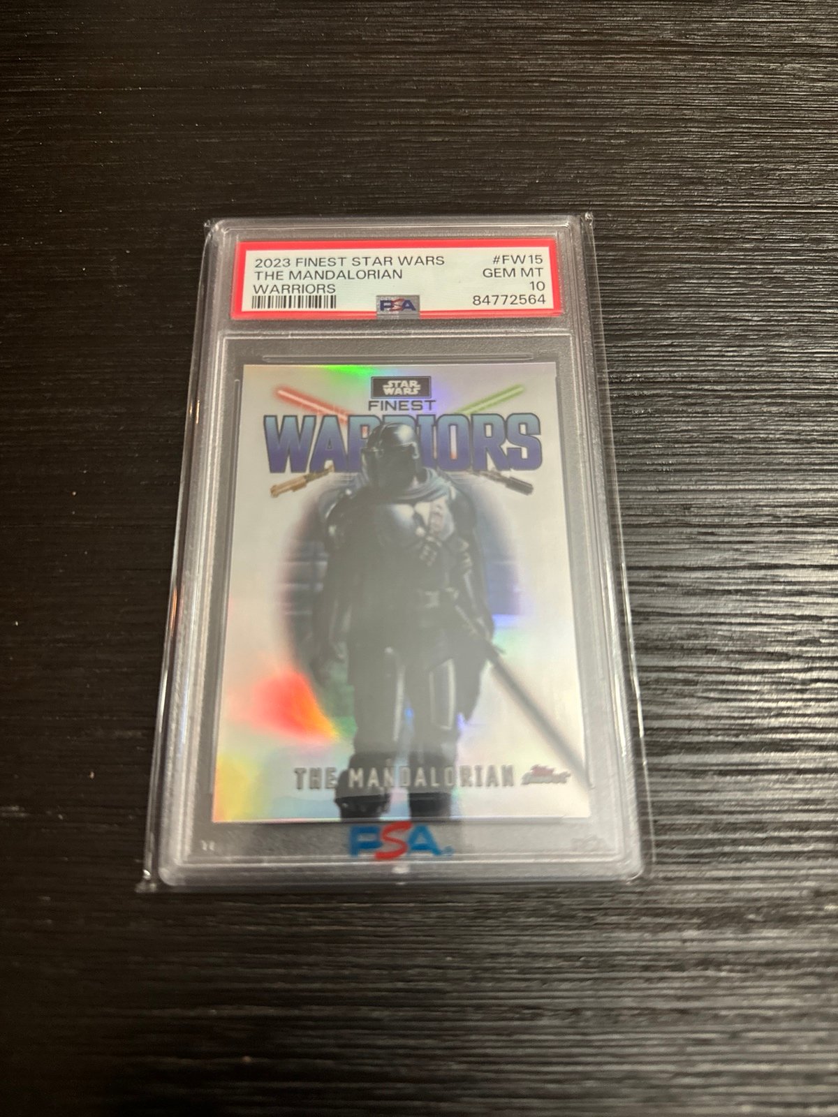 2023 THE MANDALORIAN STAR WARS FINEST WARRIORS REFRACTOR PSA 10