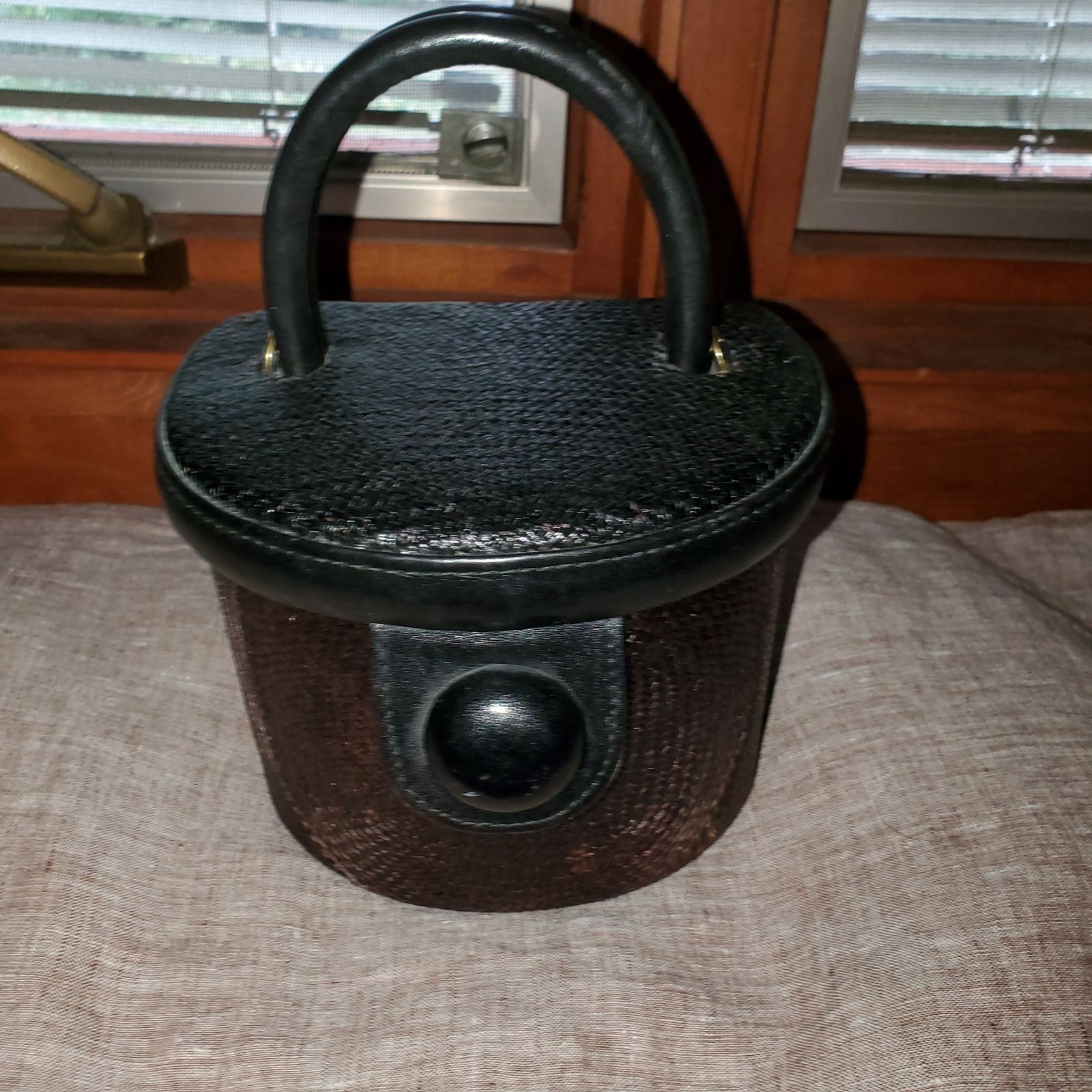 Earthly Treasures Vintage Top Handle Mini Bucket Bag Earthly Treasures Vintage Top Handle Mini Bucket Bag