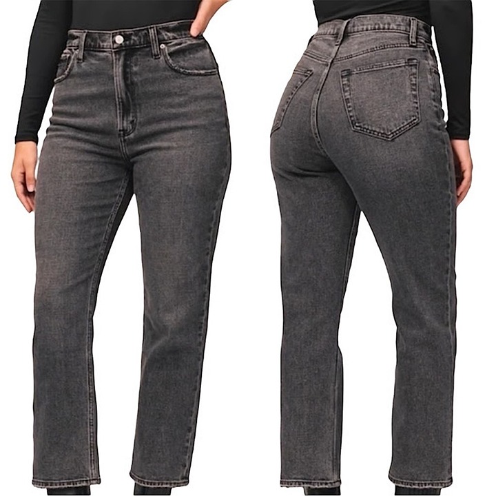 Abercrombie & Fitch Curve Love The Ankle Straight Ultra High Rise 29 / 8 XS