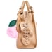Fashion Pompom Gold Bag With Pink Ball