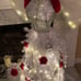 Illuminated store front tree includes SHAWL angel shabby chic pottery NEW