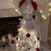 Illuminated store front tree includes SHAWL angel shabby chic pottery NEW