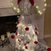 Illuminated store front tree includes SHAWL angel shabby chic pottery NEW