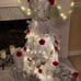 Illuminated store front tree includes SHAWL angel shabby chic pottery NEW