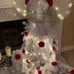 Illuminated store front tree includes SHAWL angel shabby chic pottery NEW