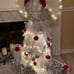 Illuminated store front tree includes SHAWL angel shabby chic pottery NEW