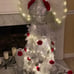 Illuminated store front tree includes SHAWL angel shabby chic pottery NEW