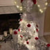 Illuminated store front tree includes SHAWL angel shabby chic pottery NEW