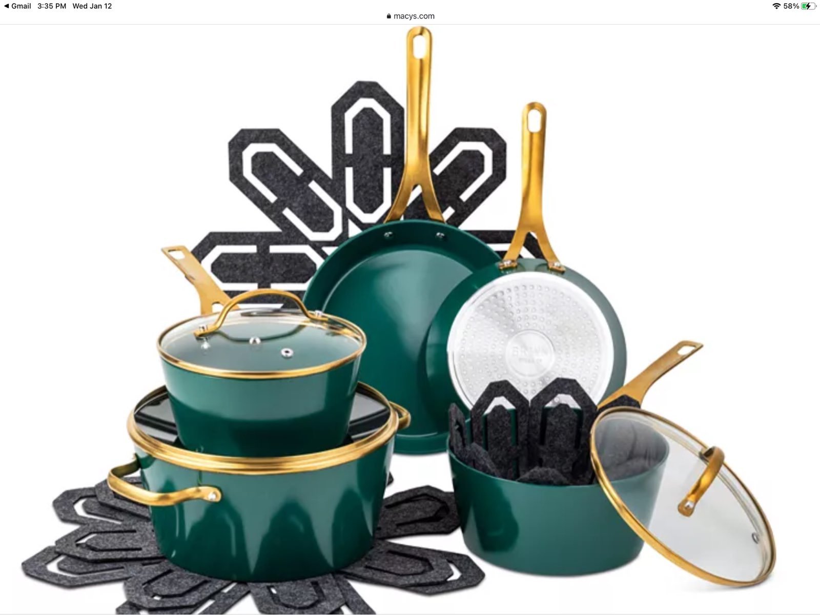 12 pcs nonstick cookware set