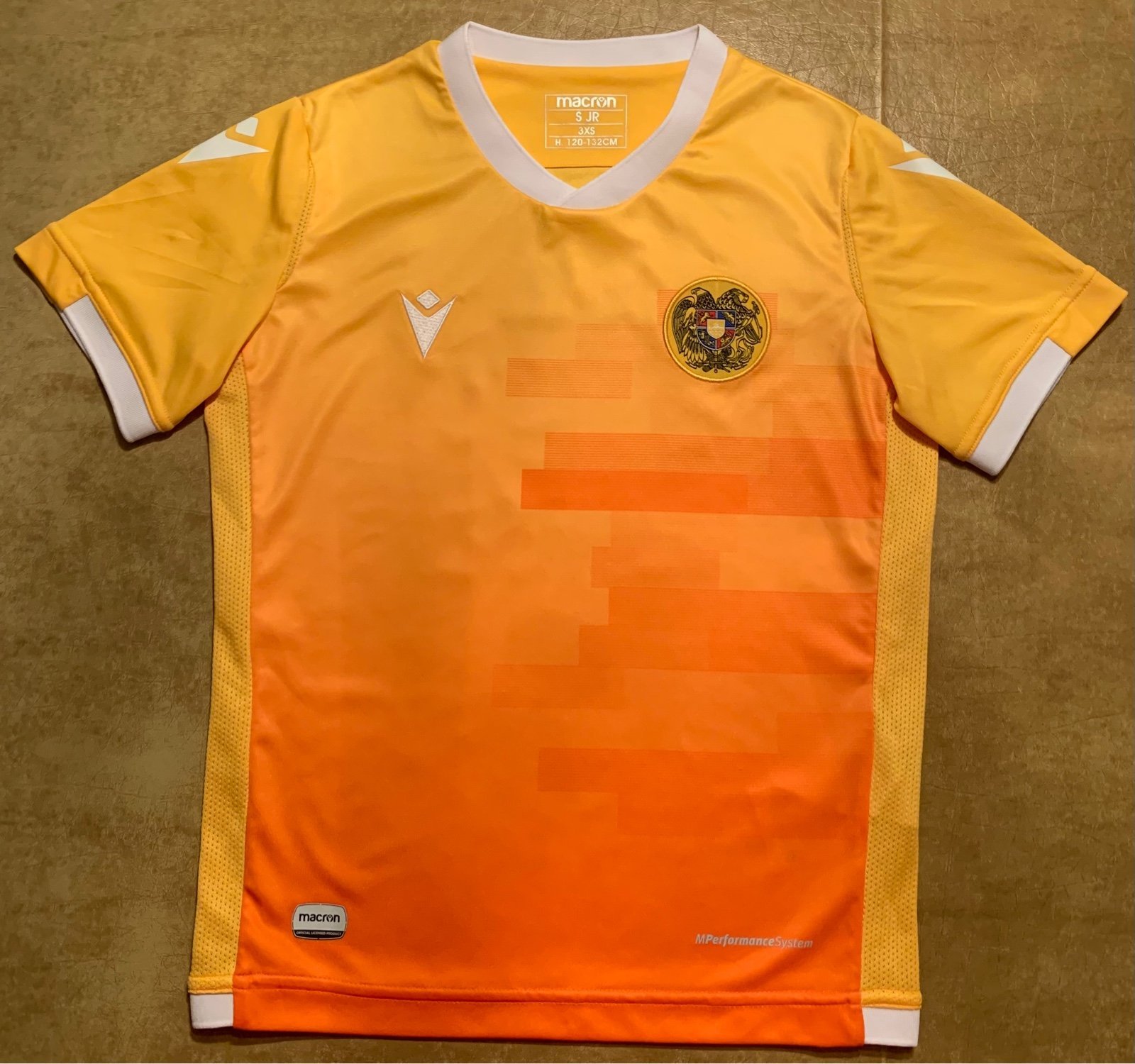 Macron Kid’s Away Jersey for Football Federation of Armenia (3T / Brand New)