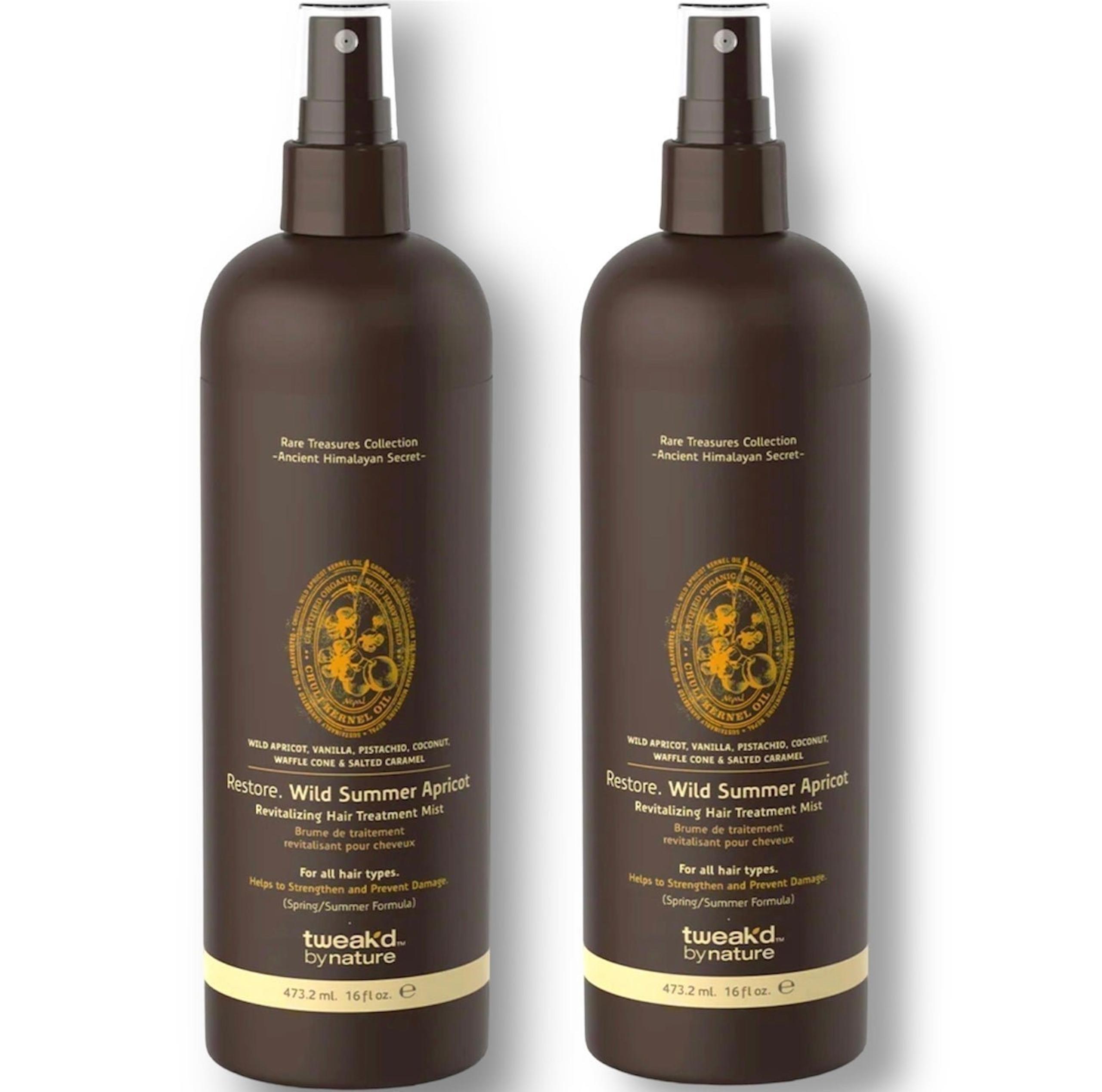 2 Tweak'd by Nature Wild Summer Apricot Hair Treatment Mist SPRAY SEALED