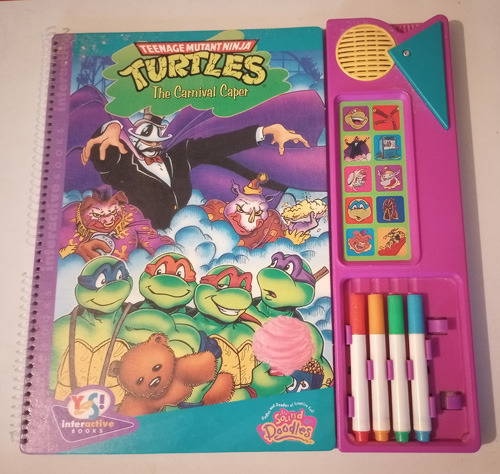2 TMNT Turtles Sound Books: Carnival Caper & Invasion of Robobugs FREE Shippin