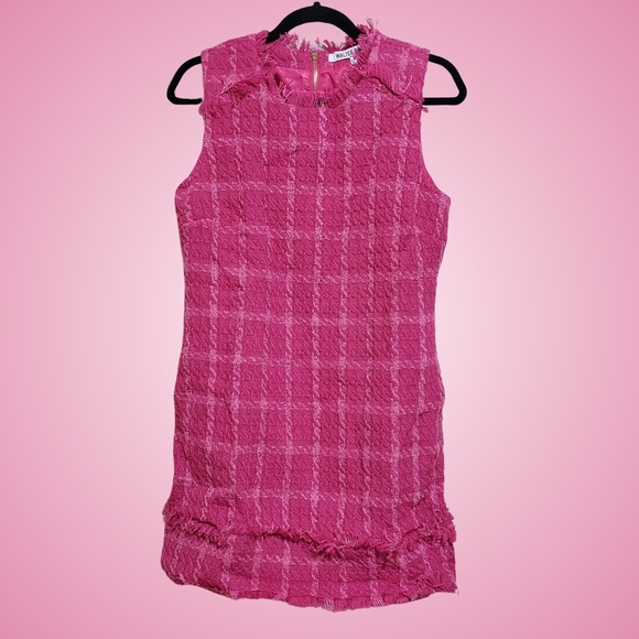 Walter Baker Bethani Dress Tweed Women 8 Magenta Electric Tweed 278