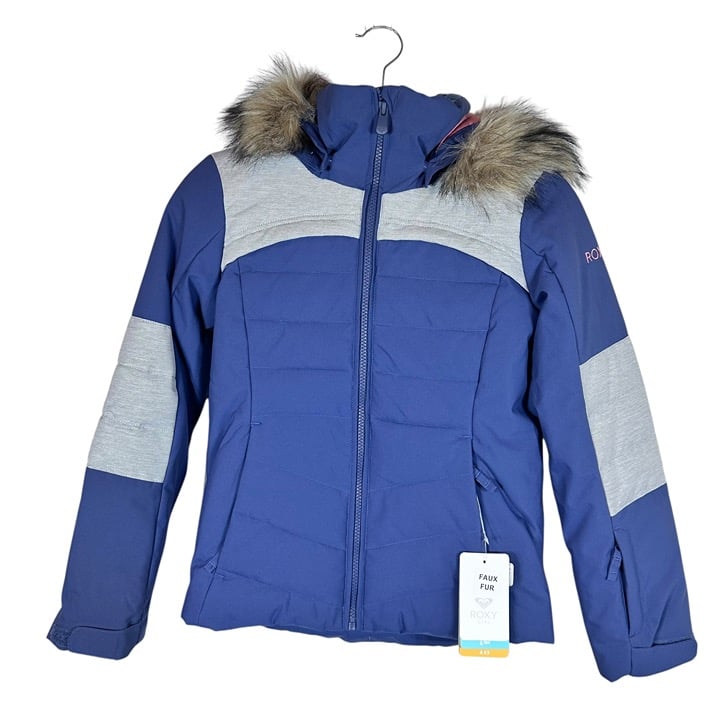 Roxy Bamba Girl Snow Jacket Blue Size 10