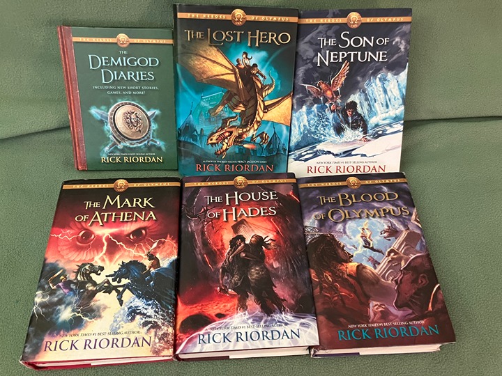 THE HEROES OF OLYMPUS Rick Riordan Full Set 1-6, 1st/1st, HCs w/DJs, Signed!ok
