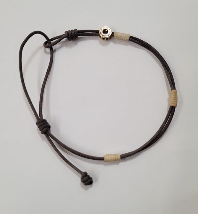 Mens 10Kt Yellow Gold Catherine Zadeh (Zadeh NY) Cayenne Parachute Cord Bracelet