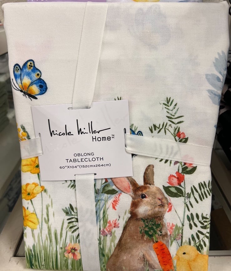 Spring Easter Bunny Tablecloth