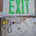 5 Exit sings for wall and ceiling.
