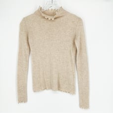 FATE Wool Blend Mock Neck Sweater S Cream