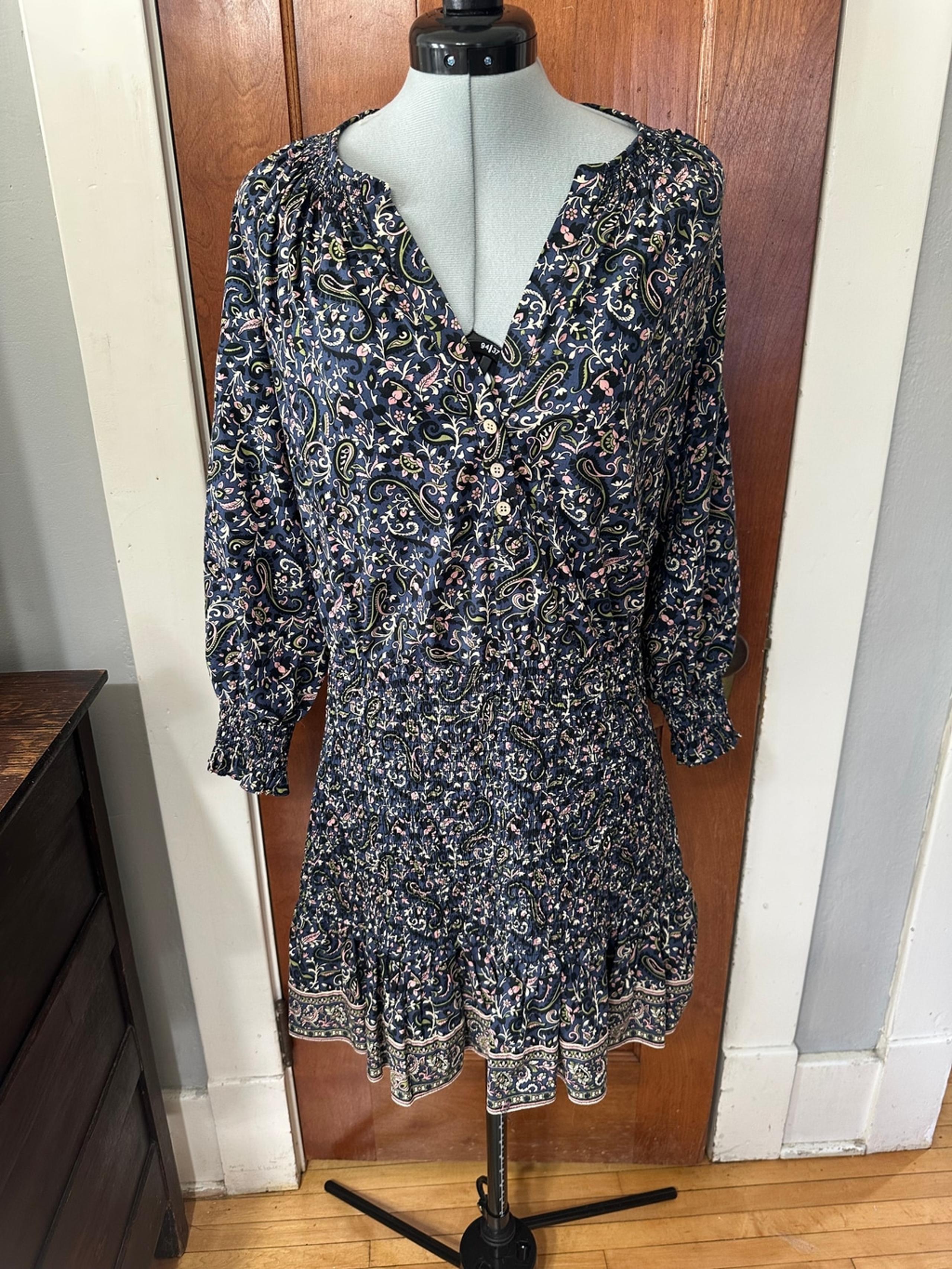 Veronica Beard Karlina Paisley Smocked Mini Dress - Size 6 - NWT