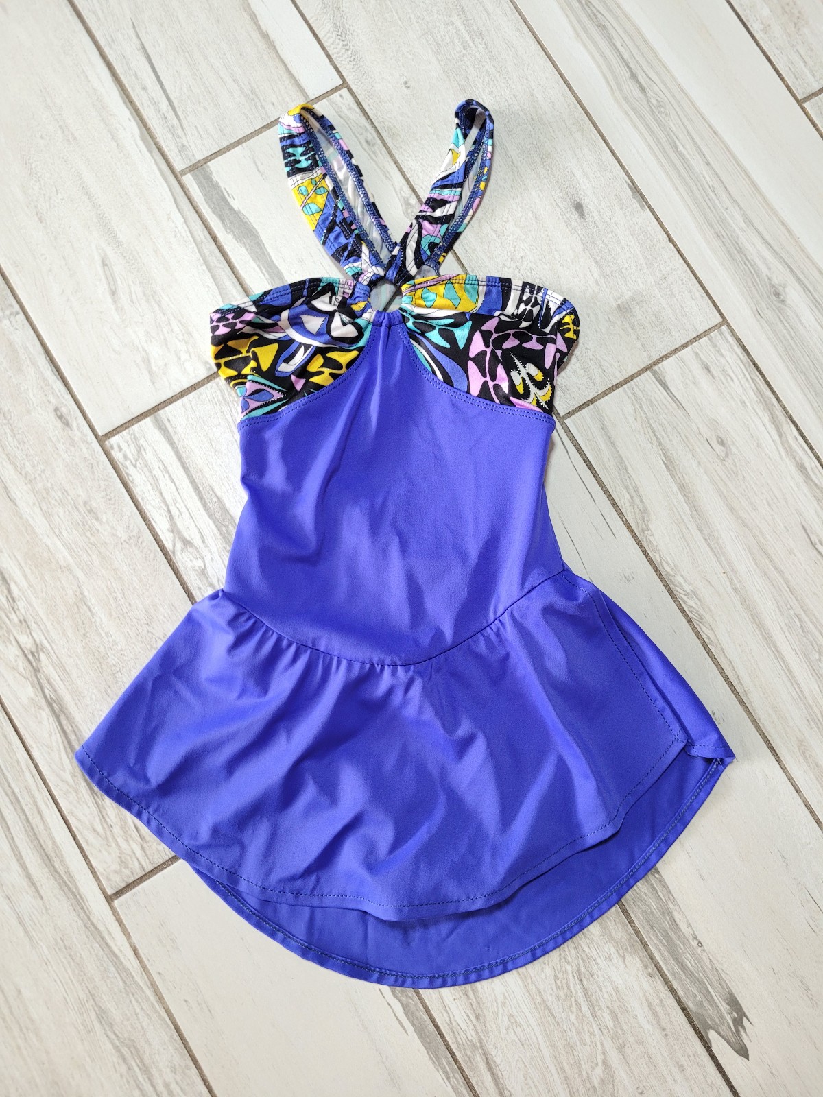GK Elite Ice Figure Skating Baton Twirling Dance Skirted Dress Leotard CL Large