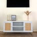 NEW 47 Modern TV Stand, Entertainment Cabinet, Media Console Matte White/Gold