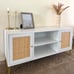 NEW 47 Modern TV Stand, Entertainment Cabinet, Media Console Matte White/Gold