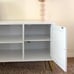 NEW 47 Modern TV Stand, Entertainment Cabinet, Media Console Matte White/Gold