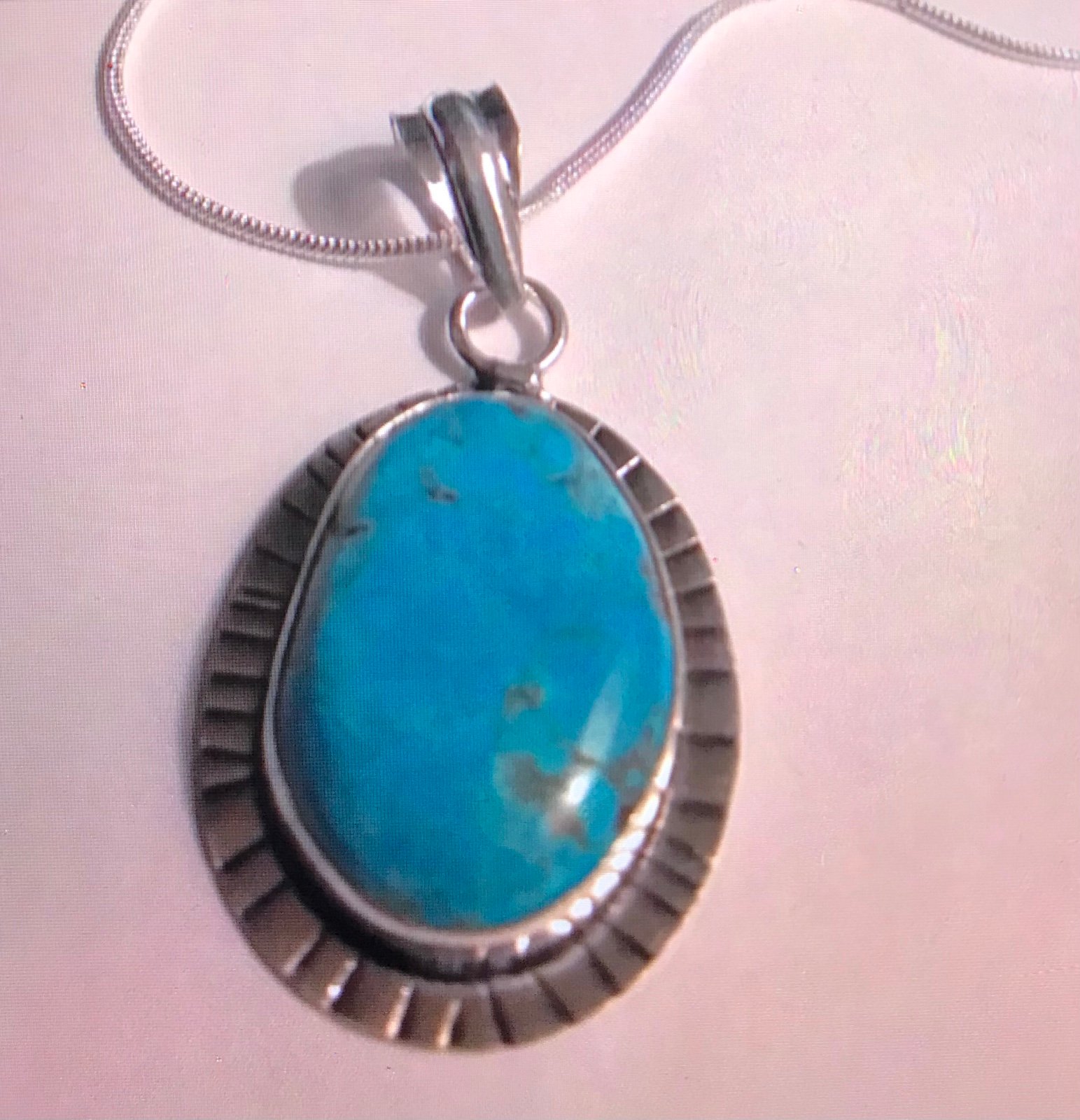 925 Sterling Silver Turquoise Necklace