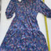 Gerard Darel Dresses | Women Sun Blue Floral Print Henley Midi Dress Blue Sz 38