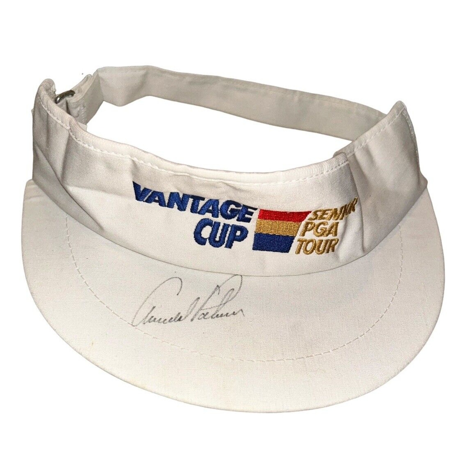 ARNOLD PALMER GOLF LEGEND SIGNED VANTAGE CUP SENIOR PGA TOUR Visor