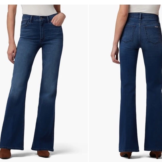JOE'S Jean Woman High Rise Flare Jeans Navy Blue Size: 24