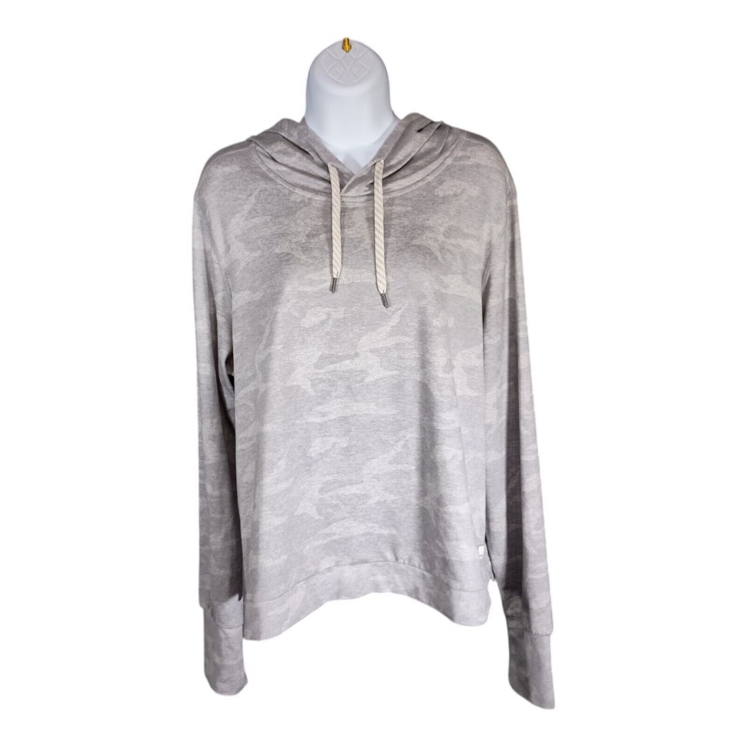 Vuori Halo Essential Hoodie Dreamknit Heather Grey Camo #VW226 Women's Large
