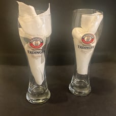 Pair of 2 Erdinger Pilsners
