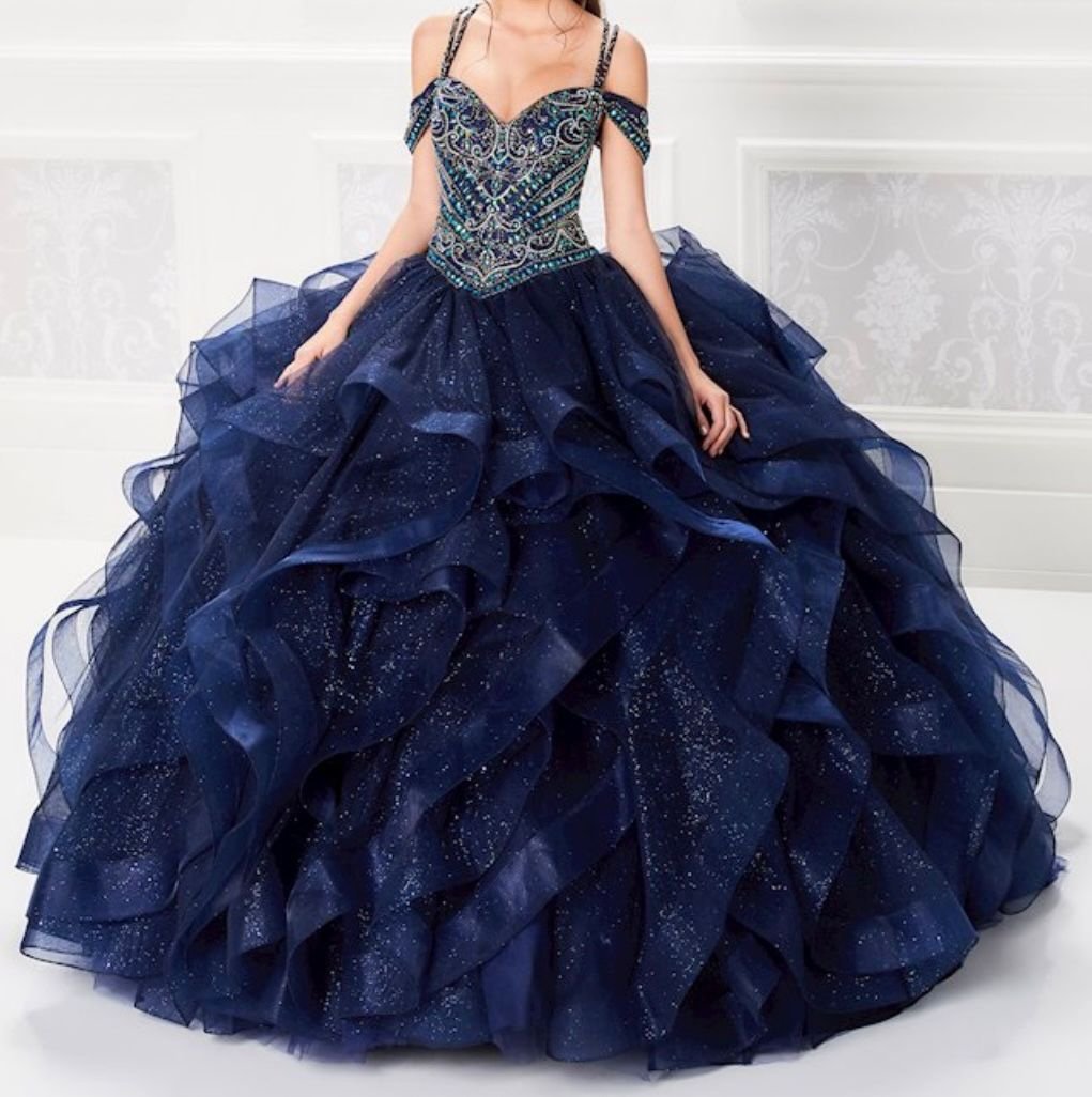 Quinceanera navy dress