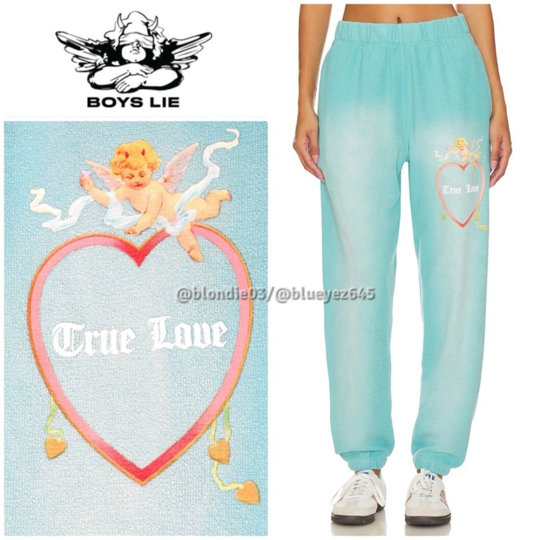 Boys Lie “Head Over Heals” true love sweatpants S NWOT