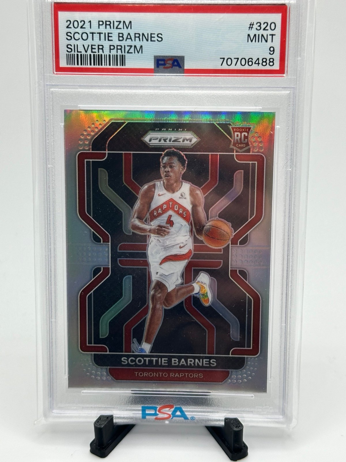 2021-22 Panini Prizm - Silver Prizm #320 Scottie Barnes RC Rookie PSA 9 Mint