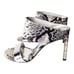 STUART WEITZMAN Python Embossed Leather Open Toe Stiletto Heels Size 9M