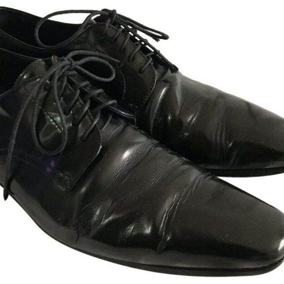 Paul Smith Black Leather Lace-up Oxfords