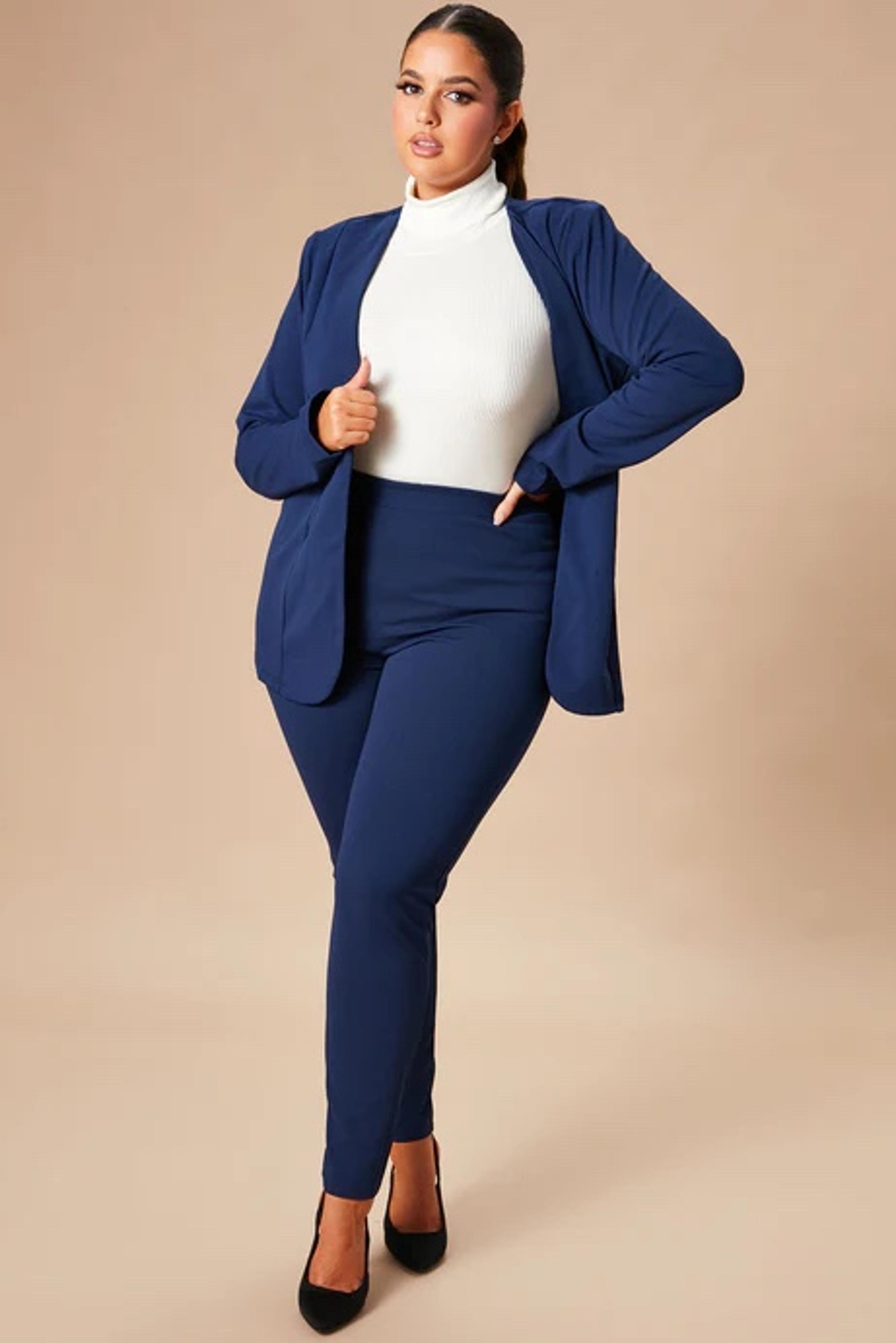 Fashion Nova Navy Blue Skinny Dress Pants Size 2X