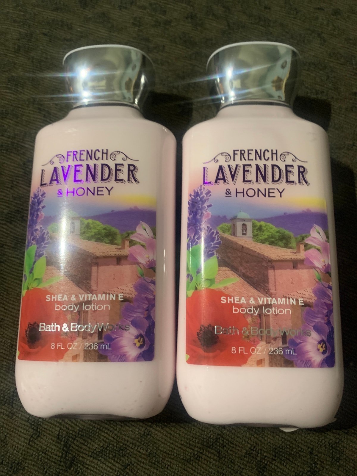 2 x Bath & Body Works French Lavender & Honey Body Lotion 8 oz ~ Retired Scent
