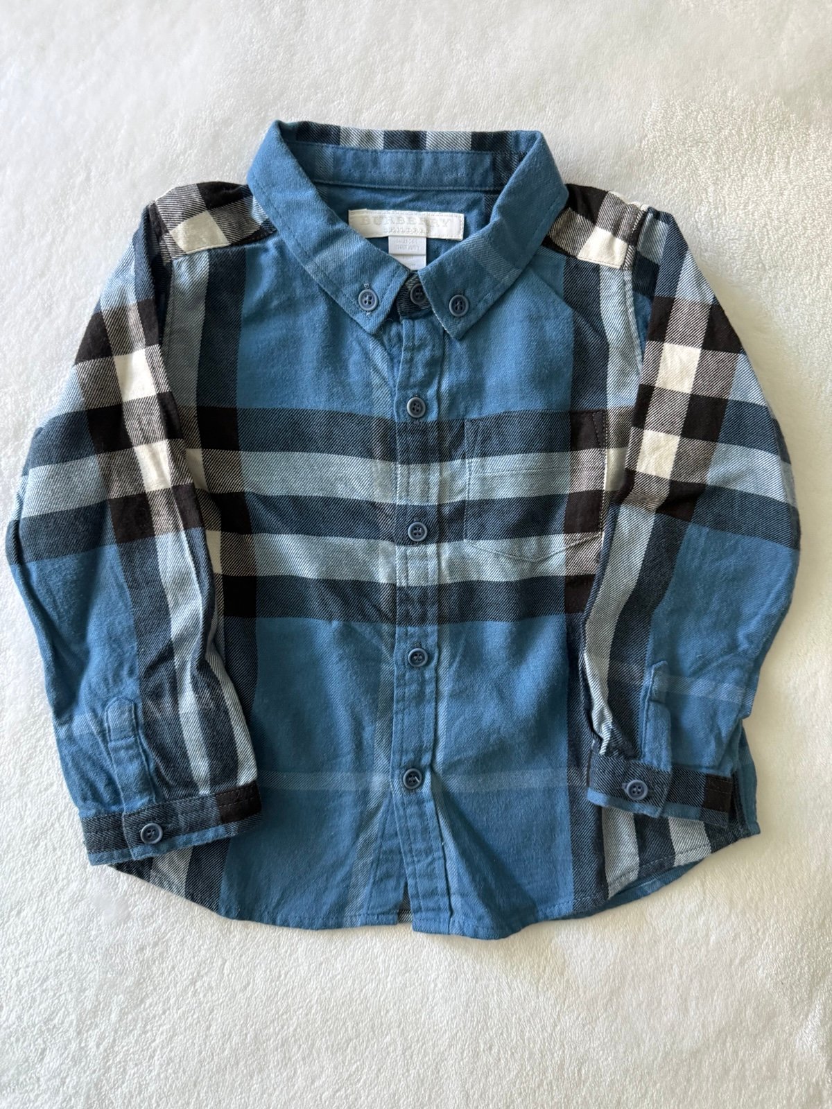 Burberry baby boy button down 12m