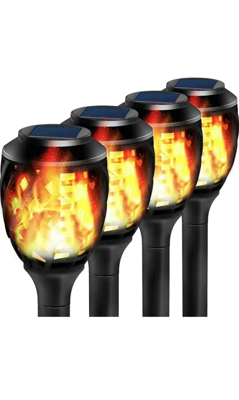Outdoor Solar Lights, Water-Resistant Flickering Flames Torch Light, Landscape